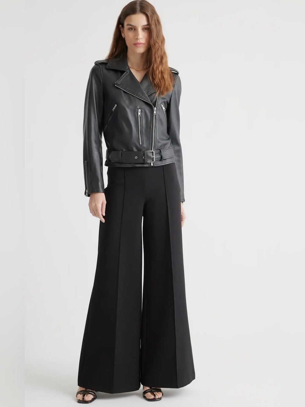 Quince Ultra-Stretch Ponte Super Wide Leg Pants Xl NWT
